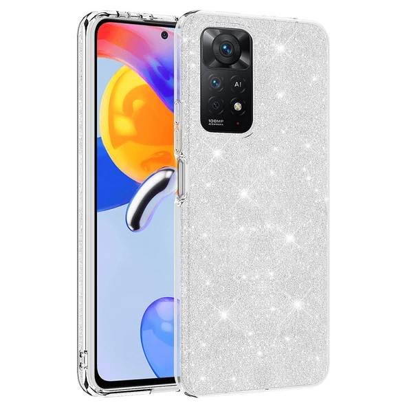 Zore Xiaomi ile uyumlu Redmi Note 11 Pro 5G Kılıf Shining Silikon ürün görseli 1