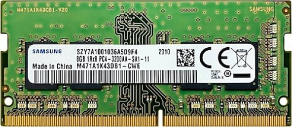 SAMSUNG SAMSO3200/8 8GB 3200Mhz DDR4 NOTEBOOK RAM ürün görseli 1