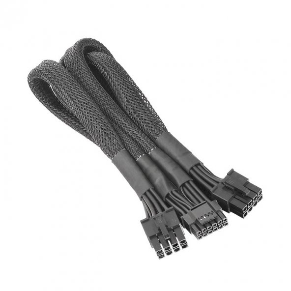 THERMALTAKE  pcie gen5 dual 8pin den 12+4 pine dönüstürücü sleeved kablo ürün görseli 1