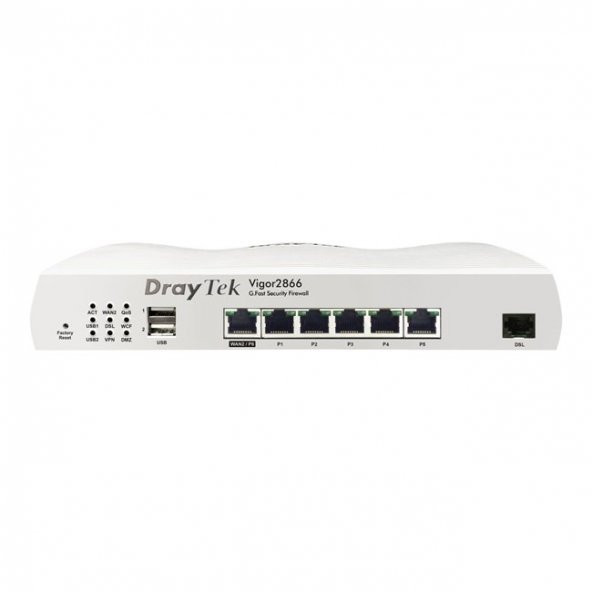 Draytek Vigor 2866 VDSL2 & ADSL2 Dual-WAN Firewall ürün görseli 1