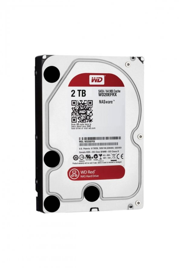 WD 2TB Red 3.5" 64MB 5400Rpm Sata3 WD20EFPX ürün görseli 1