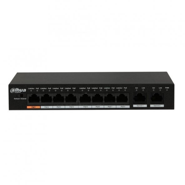 DAHUA PFS3010-8ET-96 8 Port PoE Yönetilemez Switch ürün görseli 1