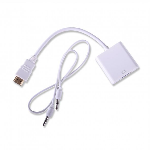 QPORT Q-HD-VGJ HDMI To VGA Ses Girisli Çevirici Adaptör ürün görseli 1