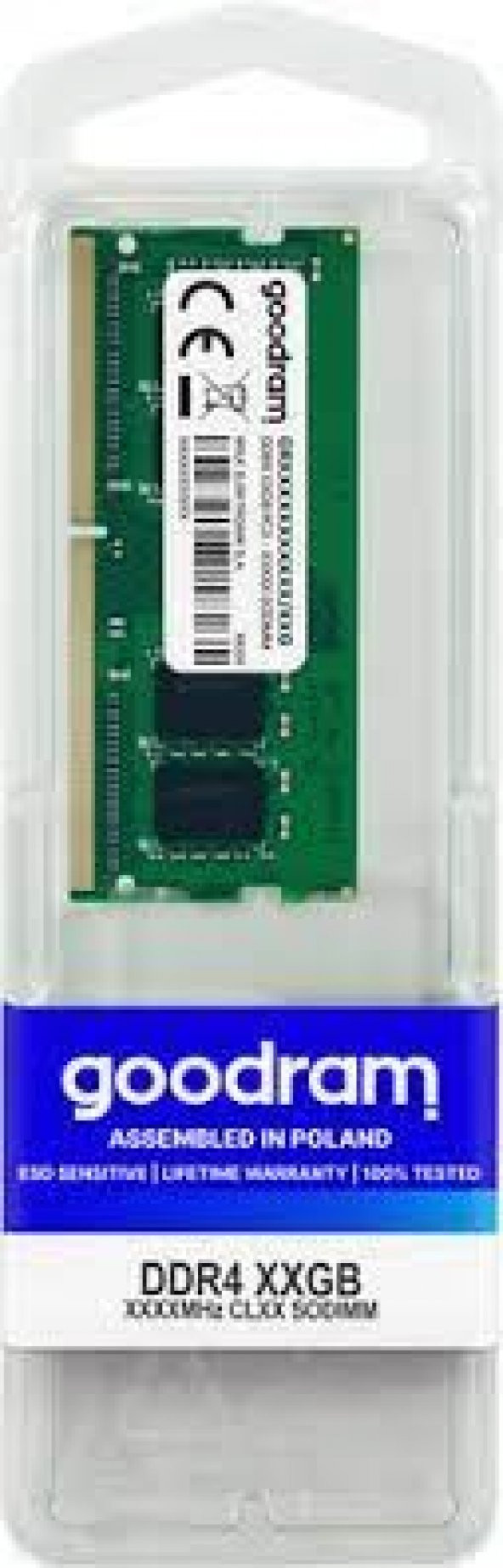 GOODRAM 16GB DDR4 3200MHZ CL22 PC4-25600 1.2V SODIM RAM GR3200S464L22-16G ürün görseli 1