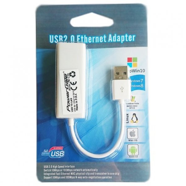 POWERGATE PG-L10 10/100 Mbit Ethernet Karti USB ürün görseli 1