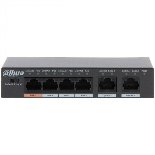 DAHUA PFS3006-4ET-60 4 Port Hizli Ethernet PoE ürün görseli 1