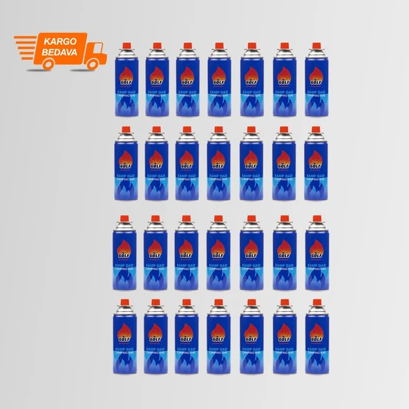 28'Lİ Set GOLF Kamp Gazı Valfli Kartuş 227 gr. -Ücretsiz Kargo ürün görseli 1
