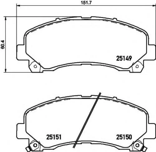 MGA FREN BALATASI ÖN ISUZU DMAX 2006-2012 ürün görseli 1