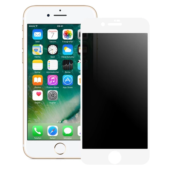 Bufalo iPhone 7 / iPhone 8 ESD Anti Static Hayalet Privacy Cam Ekran Koruyucu Beyaz ürün görseli 1