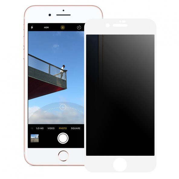Bufalo iPhone 7 Plus / iPhone 8 Plus ESD Anti Static Hayalet Privacy Cam Ekran Koruyucu Beyaz ürün görseli 1