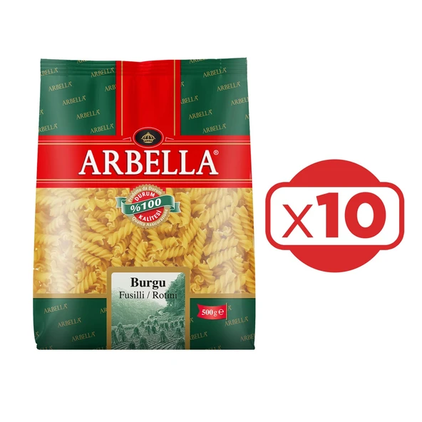 Arbella Burgu Makarna 500 gr x 10 Adet ürün görseli 1