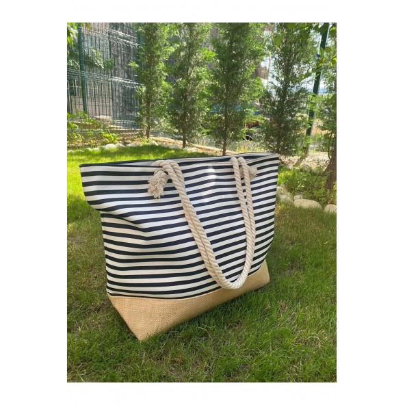 Yumuşak Saplı Plaj Çantası 38x48 cm ürün görseli 1