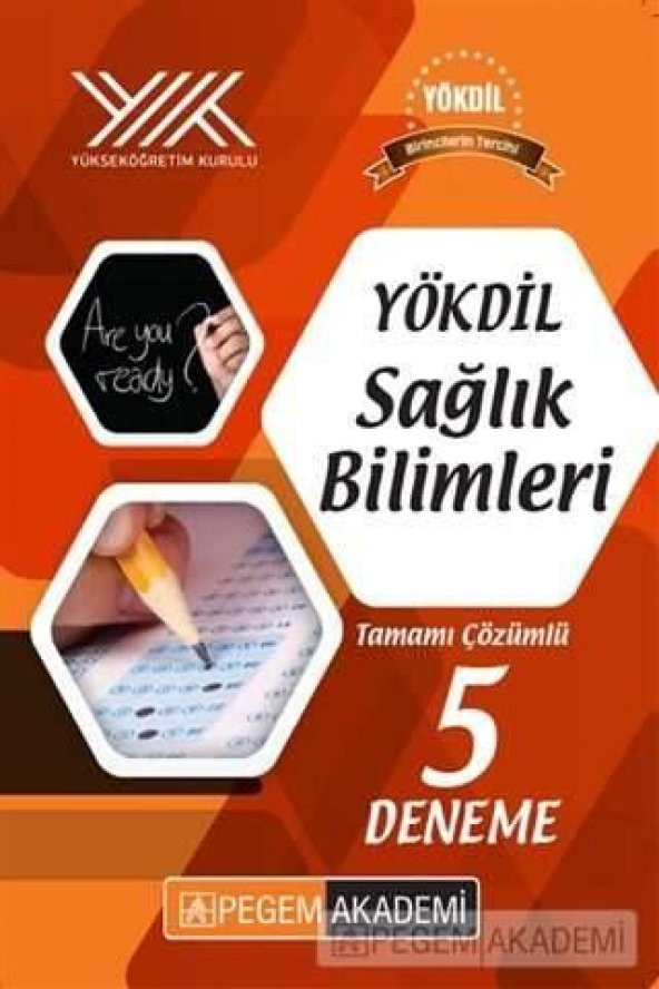 YÖKDİL Sağlık Bilimleri Tamamı Çözümlü 5 Deneme Pegem Yayınları ürün görseli 1