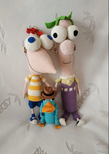 Fineas-Förb ve Ajan P Amigurumi Organik Oyuncak ürün görseli 1