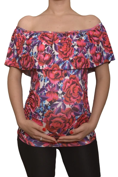 LuvmaBelly  Maternity 2510 Kayık Yaka Hamile Bluzu ürün görseli 1