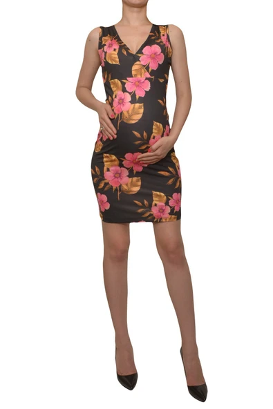LuvmaBelly  Maternity 5508 Çiçekli Lohusa Emzirme Elbise ürün görseli 1