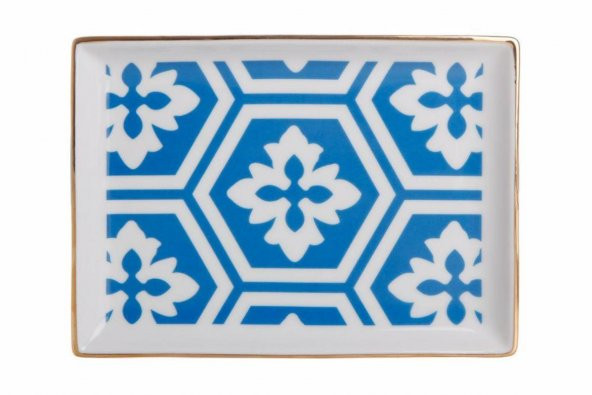 Porland Morocco Desen2 Mavi Kahvaltı Tabağı 18 cm 04A+P018775 ürün görseli 1
