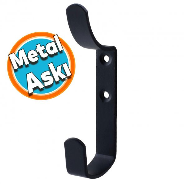 Metal Portmanto Vestiyer Duvar Dolap Elbise Askısı Siyah Mobilya Kapı Askılığı Aparatı ürün görseli 1