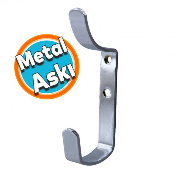Metal Portmanto Vestiyer Duvar Dolap Elbise Askısı Krom Mobilya Kapı Askılığı Aparatı ürün görseli 1