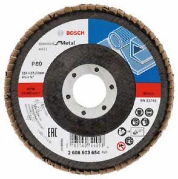 Bosch Alox Flap Disk X431 115 mm. 80 Kum 2.608.603.654 ürün görseli 1