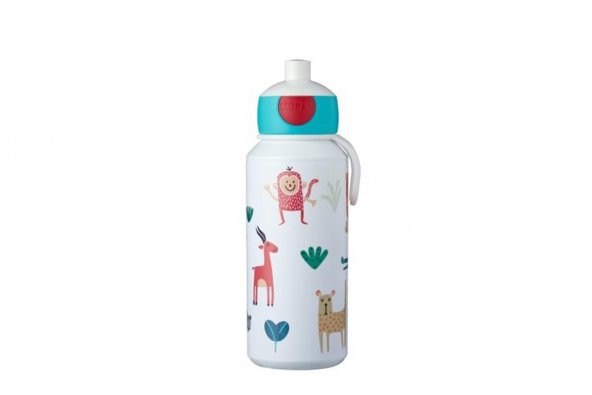 Mepal Drinking Bottle Pop Up Campus İçecek Şişesi 400 Ml - Animal Friends ürün görseli 1
