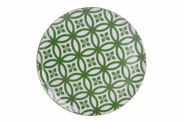 Porland Morocco Desen1 Yeşil Düz Tabak 28 cm 04A+P018763 ürün görseli 1
