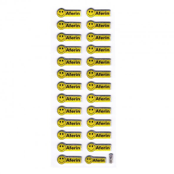 Sticker Kabartmalı Stiker Defter, Planlayıcı Etiket Aferin Etiketi (cb352) 16x7 cm ürün görseli 1