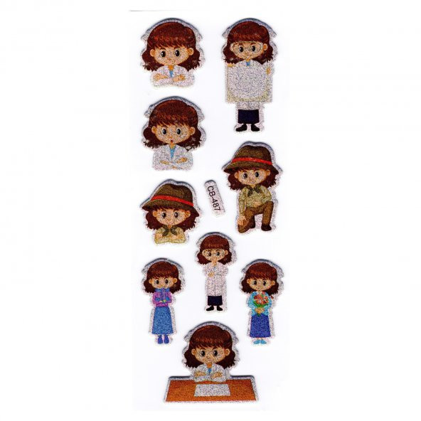 Sticker Kabartmalı Stiker Defter, Planlayıcı izci kız (cb487) 16x7 cm ürün görseli 1
