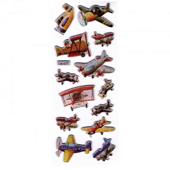 Sticker Kabartmalı Stiker Defter, Planlayıcı Uçak (cb617) 16x7 cm ürün görseli 1