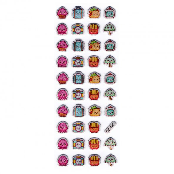 Sticker Kabartmalı Stiker Defter, Planlayıcı Kamera Valiz Şemsiye (cb486) 16x7 cm ürün görseli 1
