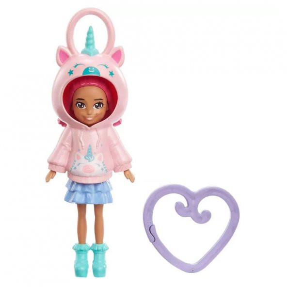 Polly Pocket Kapüşonlu Bebekler Unicorn HKV98-HKW02 ürün görseli 1