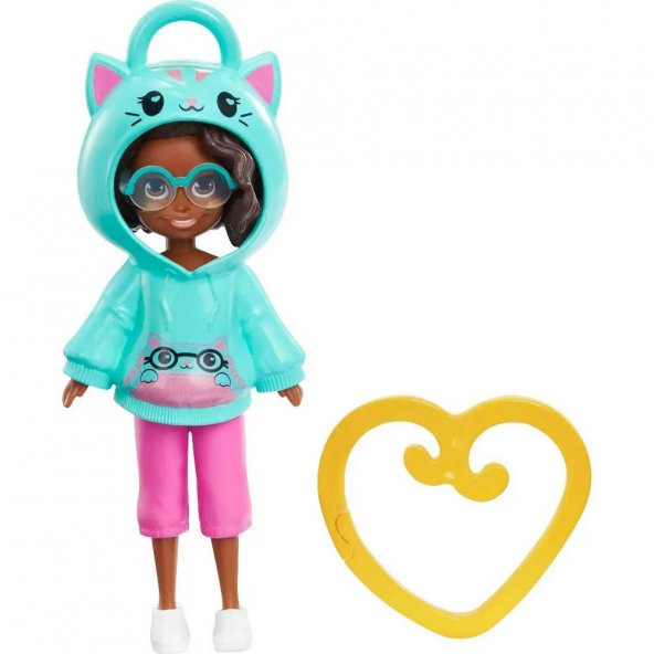 Polly Pocket Kapüşonlu Bebekler Cat HKV98-HKV99 ürün görseli 1
