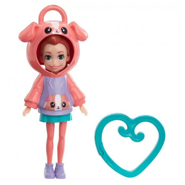 Polly Pocket Kapüşonlu Bebekler Pupy HKV98-HKW01 ürün görseli 1