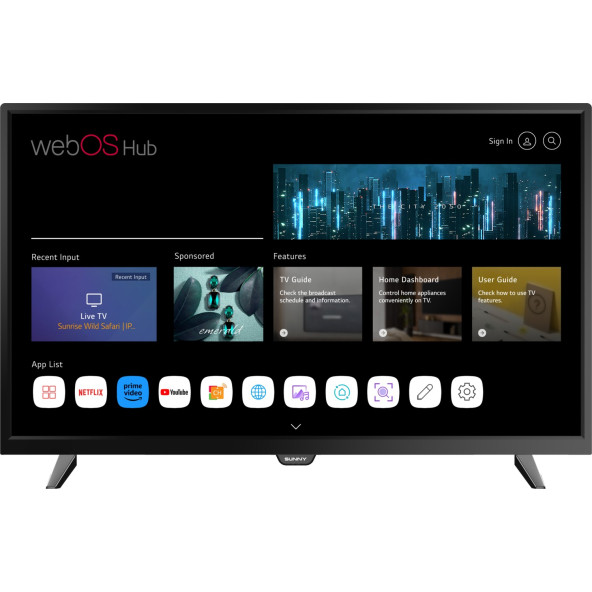 Sunny Sn32dal540 32" 80 Ekran Uydu Alıcılı Hd Webos Smart Led Tv ürün görseli 1