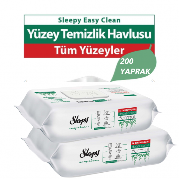 Sleepy Yüzey Temizleme Havlusu 2X100ADET ürün görseli 1
