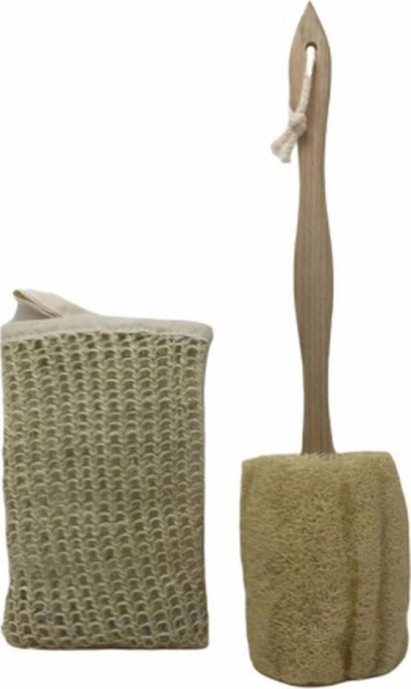 Bora Ahşap Saplı Doğal Kabak Lifi + Sisal Kabak Lif ürün görseli 1