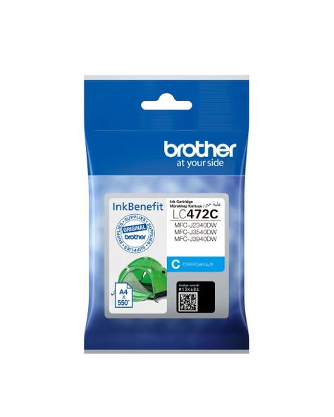BROTHER 550 Sayfa Mavi Kartus LC472C ürün görseli 1