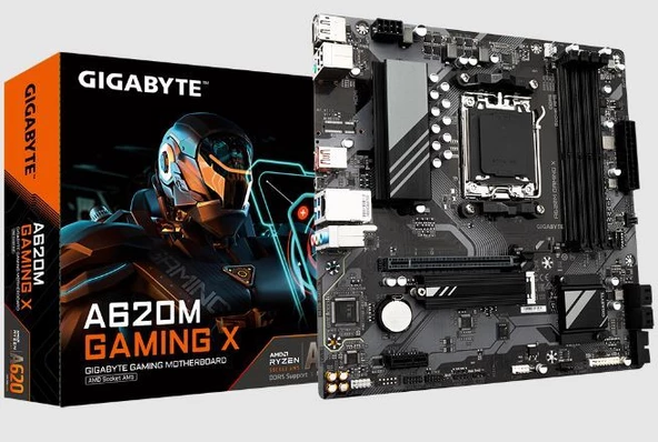 GIGABYTE A620M GAMING X 8000MHz OC DDR5 AM5 M.2 HDMI DisplayPort MicroATX Anakart A620M-GAMING-X ürün görseli 1