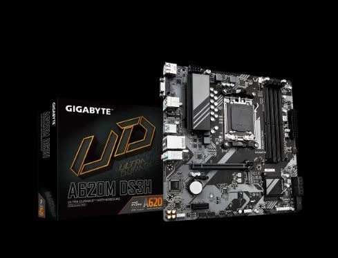 GIGABYTE A620M-DS3H DDR5 7600 MHz OC AM5 M.2 HDMI DP D-Sub MicroATX Anakart A620M-DS3H ürün görseli 1
