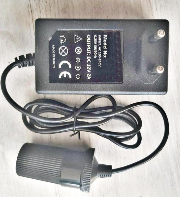 Çakmak Adaptörü Araç Çakmaklık Çevirici  Ev Tipi Çevirici 24W/2A/12V(Açıklamayı okumadan ürünü almayınız) ürün görseli 1