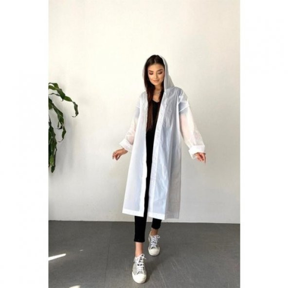 Eleven Market Kadın Erkek Yağmurluk Kapüşonlu Çıtçıtlı Eva Siyah Yağmurluk M21MRC881R03 ürün görseli 1