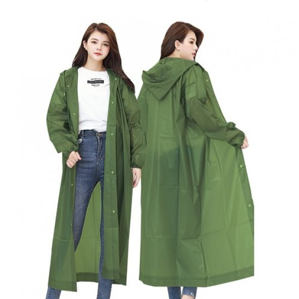 Eleven Market Raıncoat Eva Unisex Haki Yağmurluk ürün görseli 1