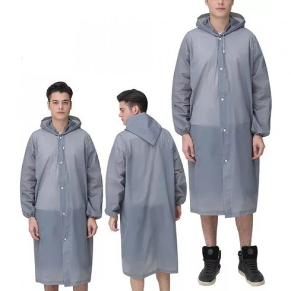 Marlux Raincoat Eva Yağmurluk -Gri - Resim 4