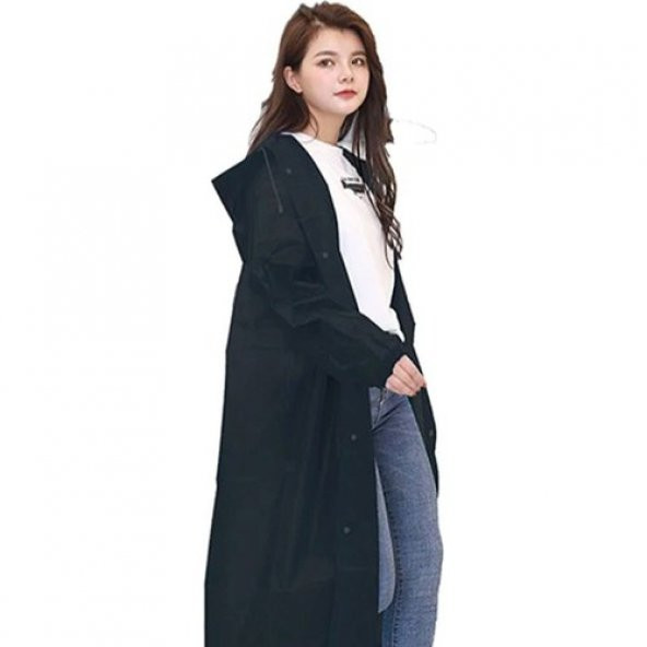Eleven Market Raıncoat Eva Unisex Siyah Yağmurluk ürün görseli 1