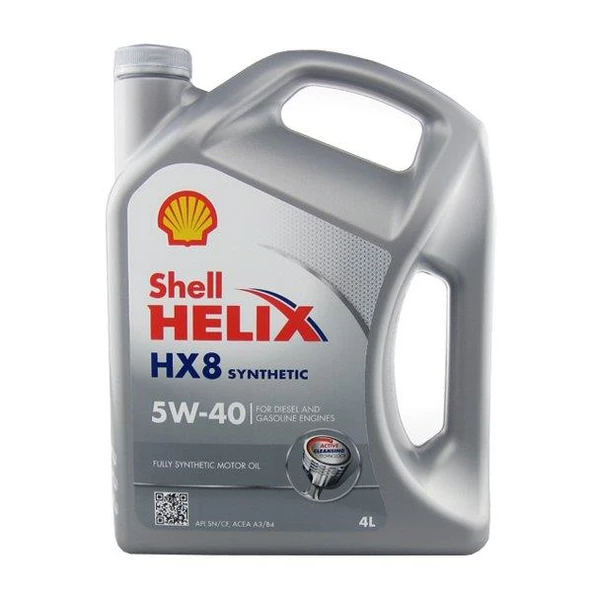 SHELL HELİX HX8 BENZİN+DİZEL+LPG MOTOR YAĞI 5W-40 4LT ÜT:2024 ürün görseli 1