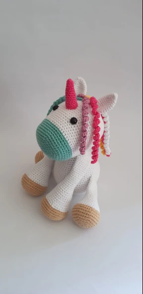 Unicorn Amigurumi Organik Oyuncak ürün görseli 1