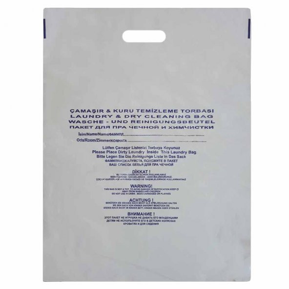 Otel Buklet Tipi Anti Bakteriyel Hijyenik Kirli Çamaşır Poşeti Kuru Temizleme Torbası Laundry Bag ürün görseli 1
