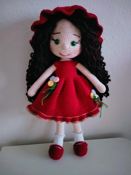 Şapkalı Şirin Şeker Bebek Amigurumi Organik Oyuncak ürün görseli 1