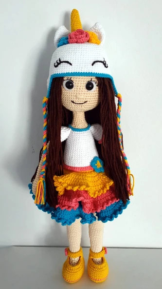 Unicorn Bebek Amigurumi Organik Oyuncak ürün görseli 1