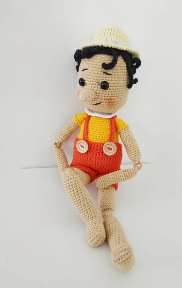 Pinokyo Amigurumi Organik Oyuncak ürün görseli 1